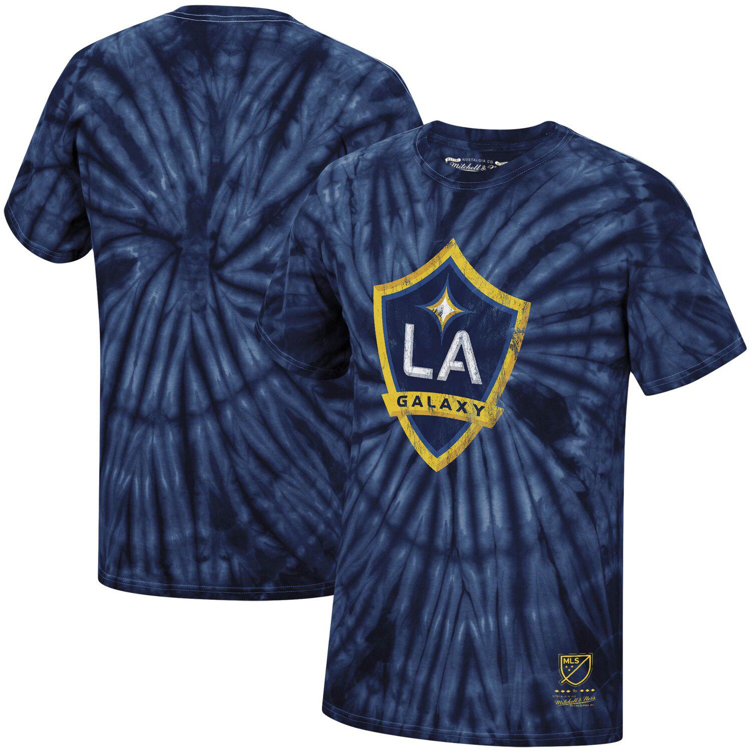Image for Unbranded Men's Mitchell & Ness Navy LA Galaxy Vintage Tie Dye T-Shirt at Kohl's.