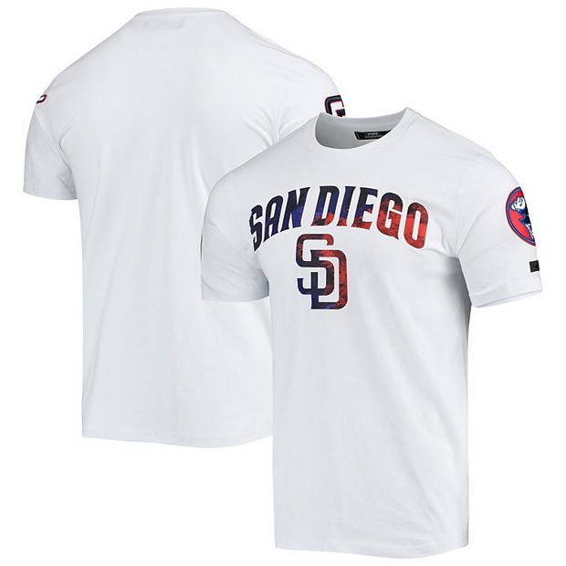 Men's Pro Standard White San Diego Padres Red, White & Blue T-Shirt