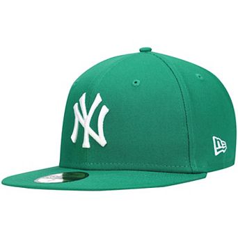 Men's New Era Kelly Green New York Yankees Logo White 59FIFTY Fitted Hat