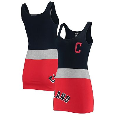 Women's Refried Apparel Navy Cleveland Indians Sustainable Tri-Blend Tank Top