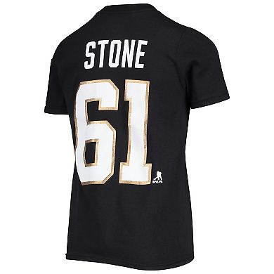 Youth Mark Stone Black Vegas Golden Knights Captain Name & Number T-Shirt