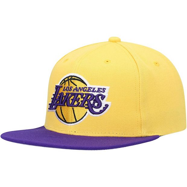 Mitchell & Ness NBA Los Angeles Lakers Snapback Hat Gold Black Cap  Original Fit