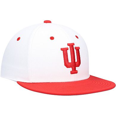 Men's adidas White Indiana Hoosiers On-Field Baseball Fitted Hat