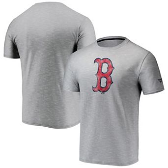 Men's Fanatics Branded Gray Boston Red Sox Team Logo Space-Dye T-Shirt