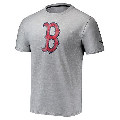 Men's Fanatics Branded Gray Boston Red Sox Team Logo Space-Dye T-Shirt