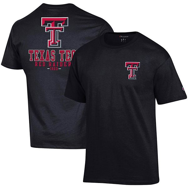 Men's Champion Black Texas Tech Red Raiders Stack 2-Hit T-Shirt