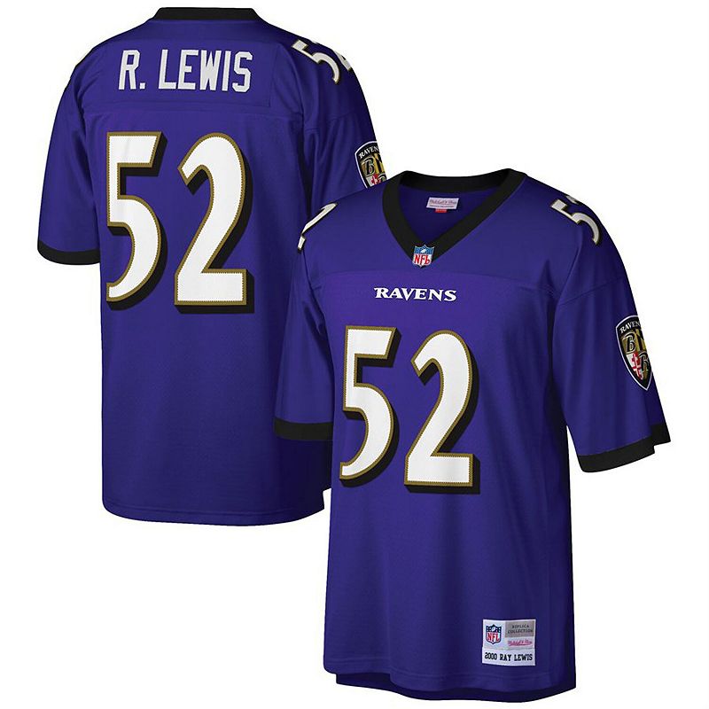 Mens Mitchell & Ness Ray Lewis Purple Baltimore Ravens Big & Tall 2000 Ret