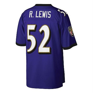 Men's Mitchell & Ness Ray Lewis Purple Baltimore Ravens Big & Tall 2000 Retired Player Replica Jersey