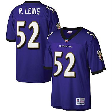 Men's Mitchell & Ness Ray Lewis Purple Baltimore Ravens Big & Tall 2000 Retired Player Replica Jersey