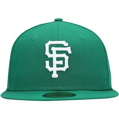 Men's New Era Green San Francisco Giants Logo White 59FIFTY Fitted Hat