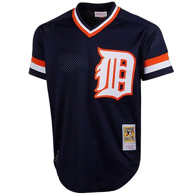 Men' s Mitchell & Ness Kirk Gibson Navy Detroit Tigers 1984 Authentic Cooperstown Collection Mesh Batting Practice Jersey