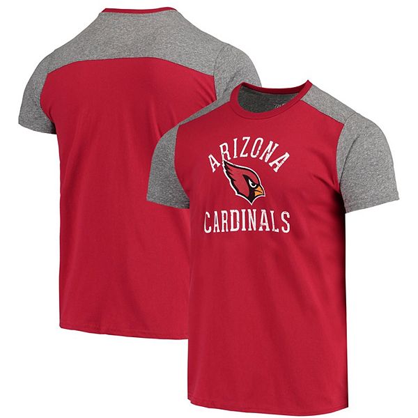 Men's Majestic Threads Cardinal/Gray Arizona Cardinals Field Goal Slub  T-Shirt