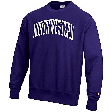 Men's Champion Purple Northwestern Wildcats Arch Reverse Weave Pullover Sweatshirt