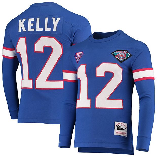 Men's Mitchell & Ness Jim Kelly Royal Buffalo Bills 1994 Retired