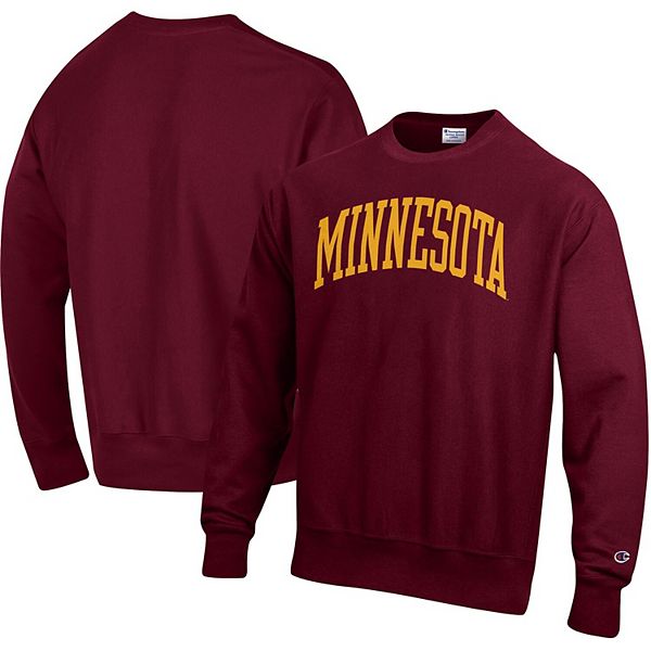 Men's Champion Maroon Minnesota Golden Gophers Arch Reverse Weave Pullover  Sweatshirt