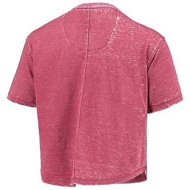 Women's Pressbox Garnet Florida State Seminoles Edith Vintage Burnout Crop T-Shirt