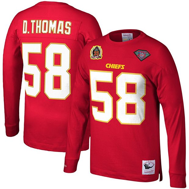 Men's Mitchell & Ness Derrick Thomas Red Kansas City Chiefs Throwback  Retired Player Name & Number