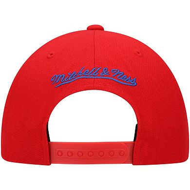 Men's Mitchell & Ness Red LA Clippers Team Ground Snapback Hat
