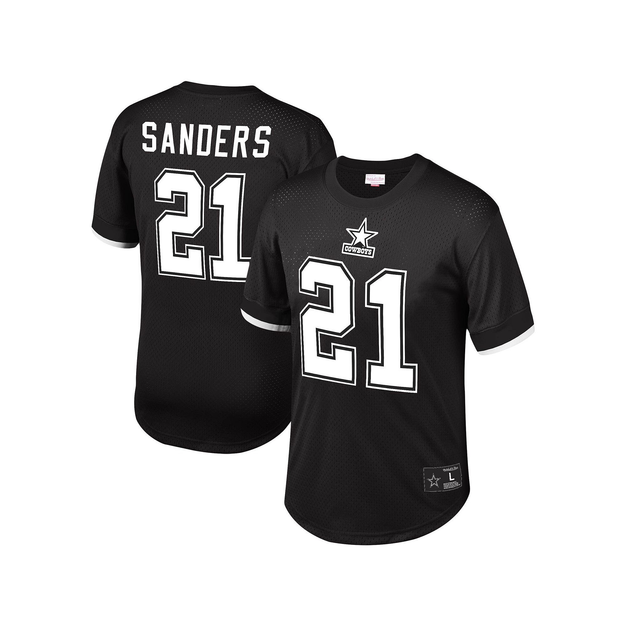 Mens Mitchell & Ness Deion Sanders Black Dallas Cowboys Retired Player Nam