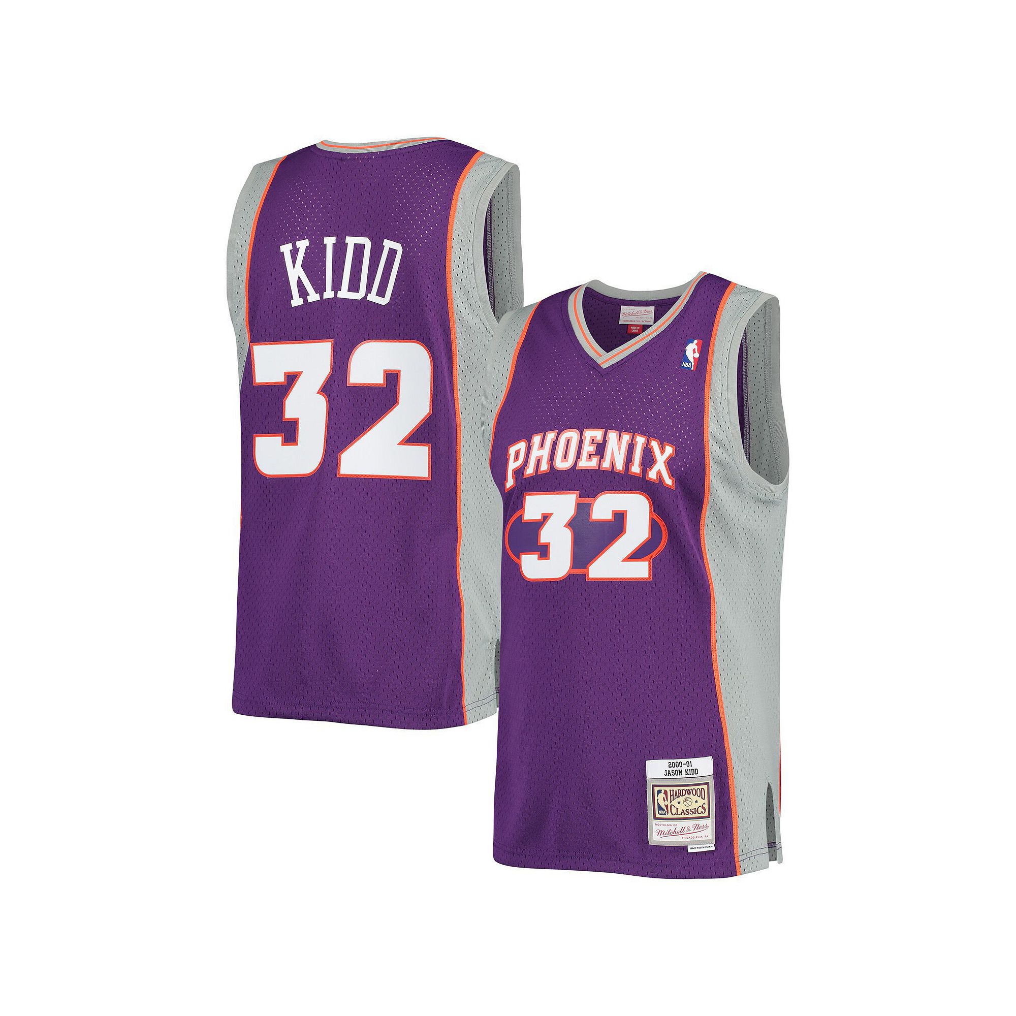 Mens Mitchell & Ness Jason Kidd Purple Phoenix Suns 2000-2001 Authentic Ha