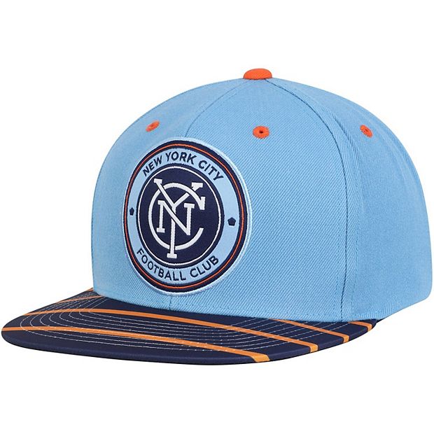 Men's Mitchell & Ness Sky Blue New York City FC Diamond Adjustable Snapback  Hat