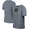 Men's New Era Gray Pittsburgh Steelers Training Camp Raglan T-Shirt