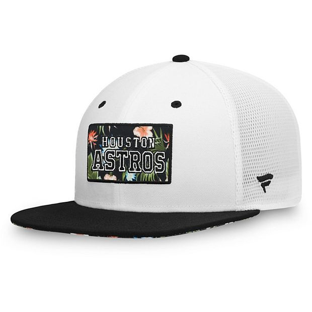 Officially Licensed Fanatics MLB Men's Astros White Logo Fitted Hat