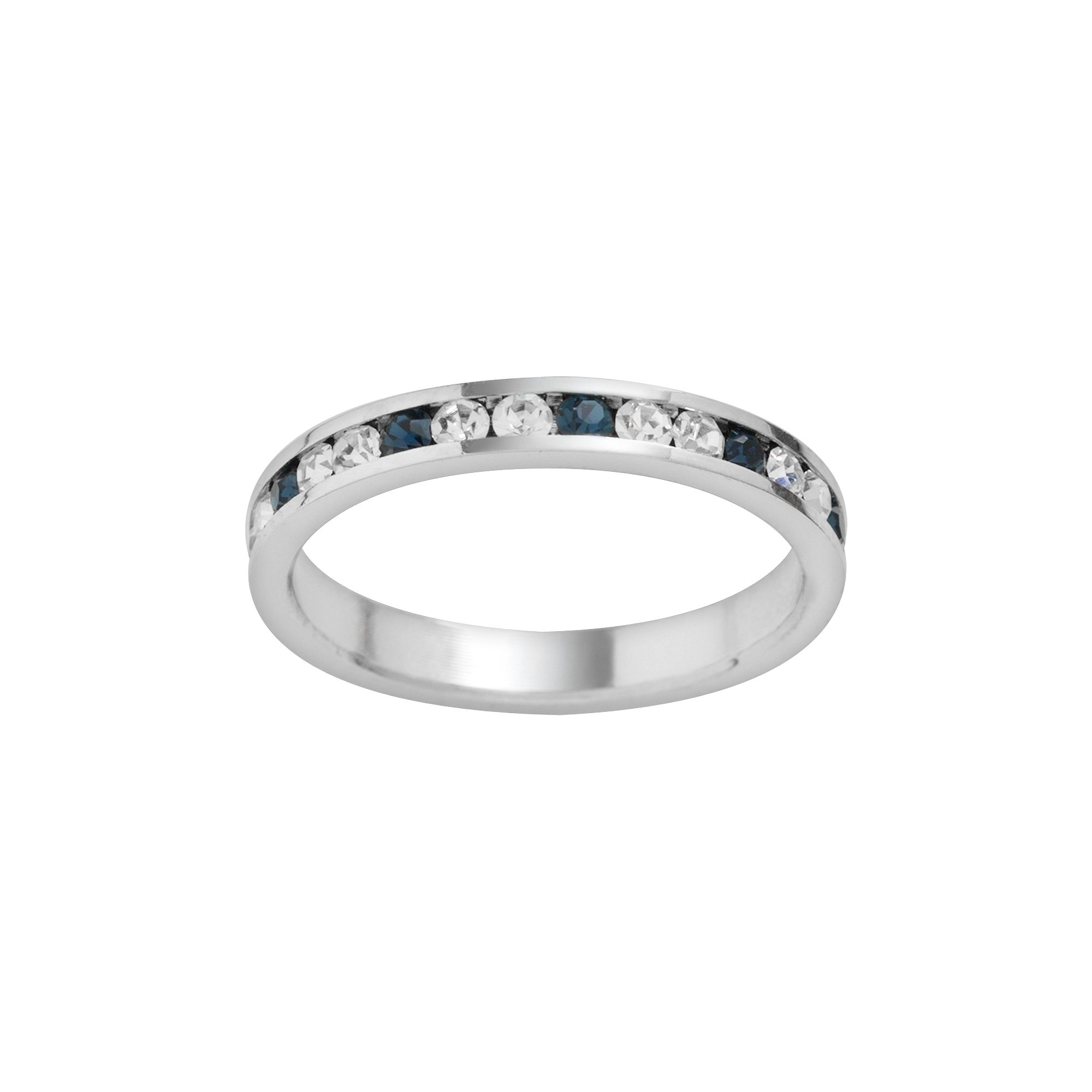 Traditions Jewelry Company Sterling Silver Crystal Eternity Ring, Womens, 