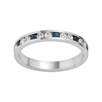 Traditions Jewelry Company Sterling Silver Crystal Eternity Ring