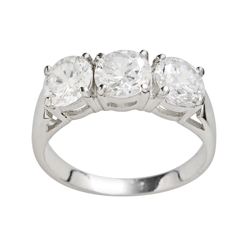 Traditions Jewelry Company Sterling Silver Cubic Zirconia Ring, Women's, Size: 10