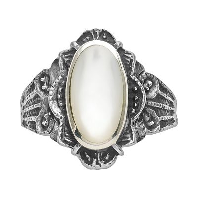 Mother of pearl sterling authentic silver ring