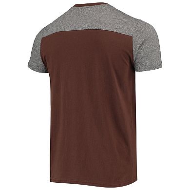 Men's Majestic Threads Brown/Gray Cleveland Browns Field Goal Slub T-Shirt