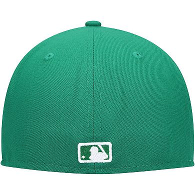 Men's New Era Green Boston Red Sox Logo White 59FIFTY Fitted Hat