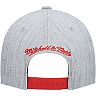 Men's Mitchell & Ness Heathered Gray Houston Rockets Hardwood Classics Redline Snapback Hat