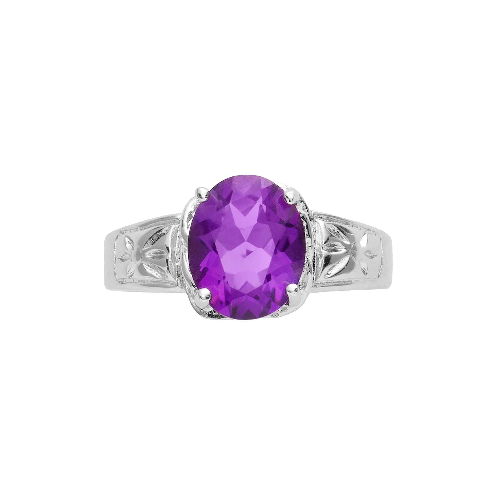Traditions Jewelry Company Amethyst Large Oval Ring, Womens, Size: 5, Purp
