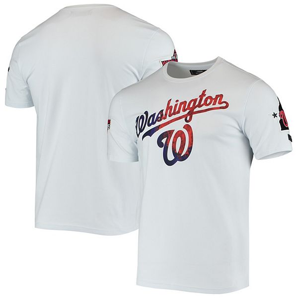 Men's Pro Standard White Washington Nationals Red White & Blue T-Shirt