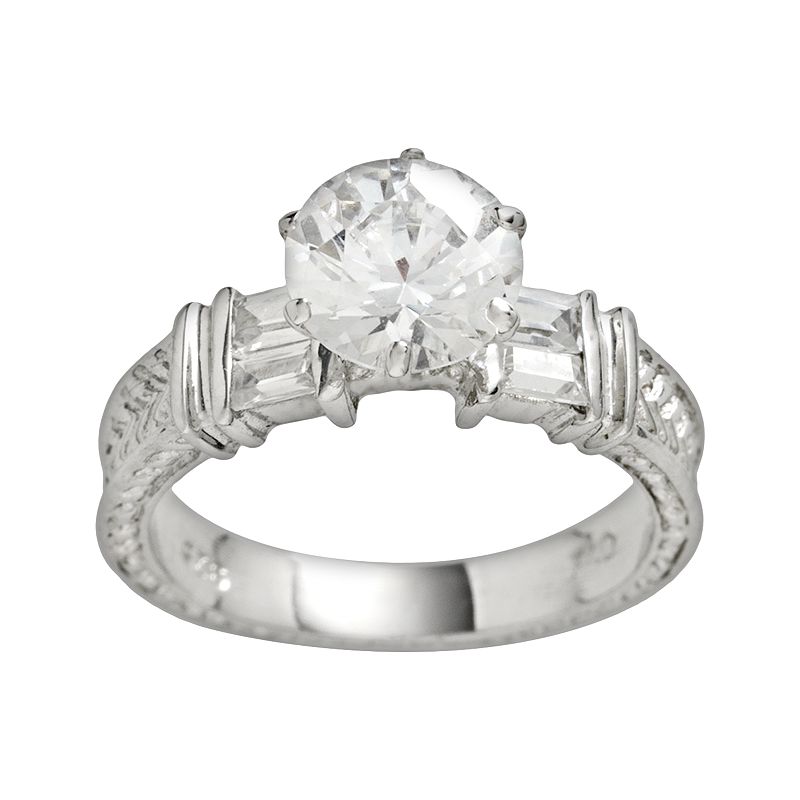 Traditions Jewelry Company Sterling Silver Cubic Zirconia Ring, Women's, Size: 9