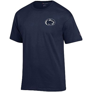 Men's Champion Navy Penn State Nittany Lions Stack 2-Hit T-Shirt