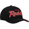 Men's Mitchell & Ness Black Houston Rockets Foundation Script Stretch Snapback Hat