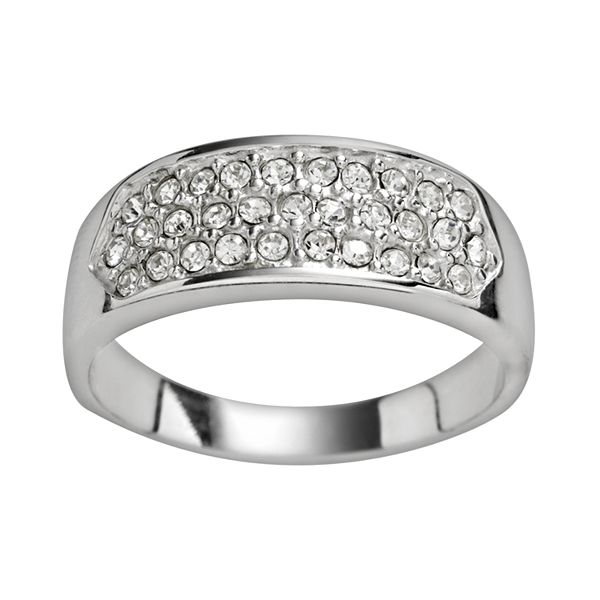 Traditions Jewelry Company Sterling Silver Small Cluster Crystal Ring