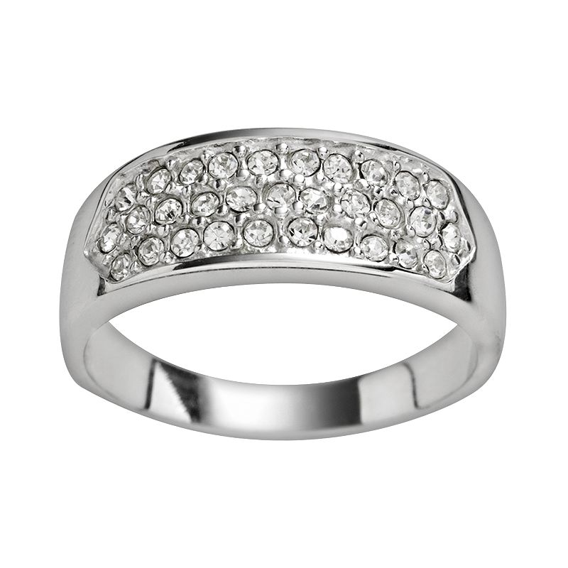 Traditions Jewelry Company Sterling Silver Small Cluster Crystal Ring, Wome