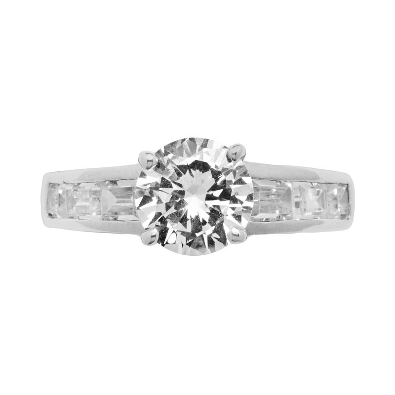 Traditions Jewelry Company Sterling Silver Cubic Zirconia Ring, Women's, Size: 10