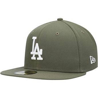 Men's New Era Olive Los Angeles Dodgers White Logo 59FIFTY Fitted Hat