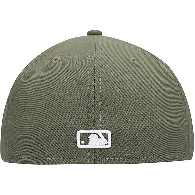 Men's New Era Olive Los Angeles Dodgers White Logo 59FIFTY Fitted Hat