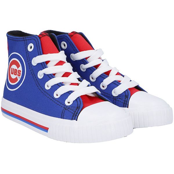 Youth FOCO Chicago Cubs High Top Canvas Shoe