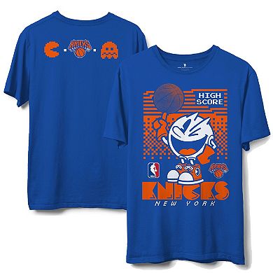 Men's Junk Food Royal New York Knicks NBA x Pac Man High Score T-Shirt