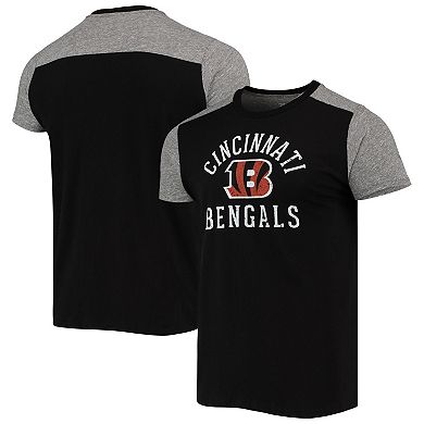 Men's Majestic Threads Black/Gray Cincinnati Bengals Field Goal Slub T-Shirt