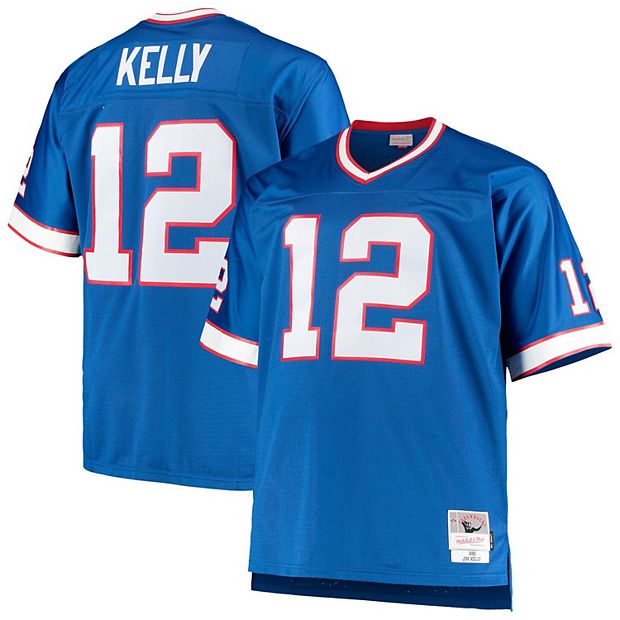 Men's Mitchell & Ness Jim Kelly Royal Buffalo Bills Big & Tall 1990 Retired  Player Replica Jersey