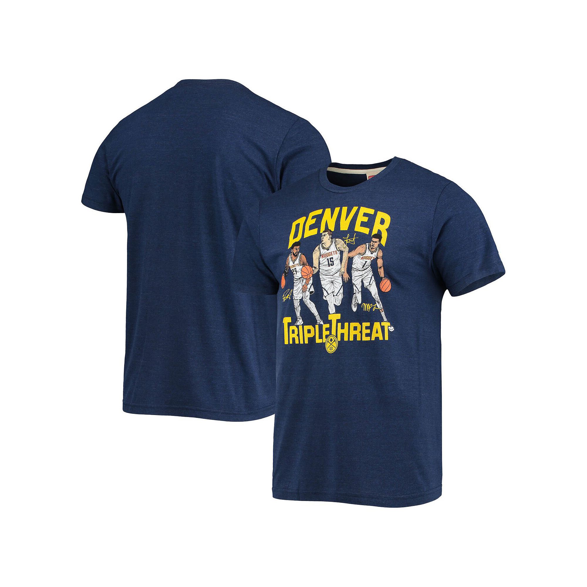 Mens Homage Jamal Murray/Michael Porter Jr./Nikola Jokic Heathered Navy De