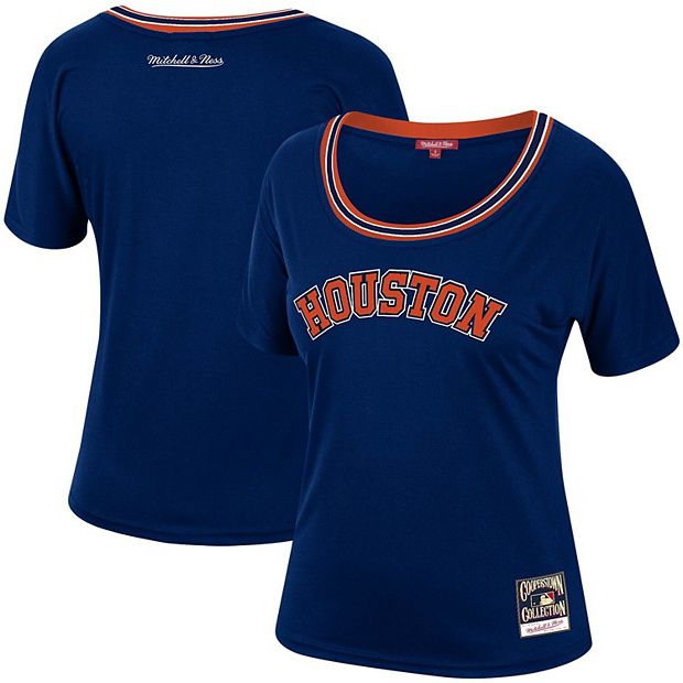 Women's Mitchell & Ness Navy Houston Astros Slouchy T-Shirt